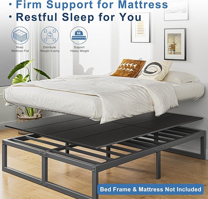 Lutown-Teen Bunkie Board King Under Mattress High-Density Polymer Mattress Support Board King Anti-Sag, Breathable, Moisture Resistant, Noise Minimizing