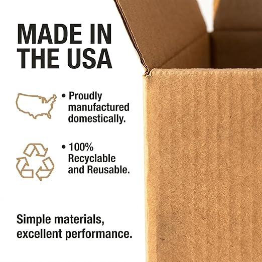 BOX USA Heavy-Duty Tall Wardrobe Moving Boxes with Hanger Bars (3-Pack) – 20″L × 20″W × 45"H – Extra-Tall 275#/ECT-48 Double-Wall Corrugated Boxes for Clothes, Coats & Dresses