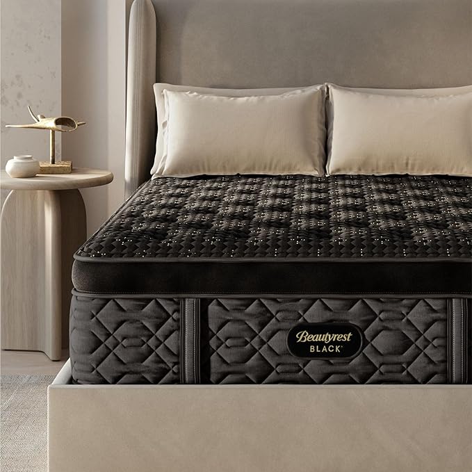 Beautyrest Black Series Four 17.5" Medium Summit Pillow Top Twin XL Mattress - Breathable, Cooling, and Supportive - CertiPUR-US Certified, 100-Night Sleep Trial, and 10-Year Limited Warranty