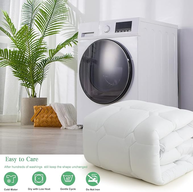 UNILIBRA King Size Mattress Pad Cooling Rayon from Bamboo, Quilted Fitted Mattress Protector Pillow Top Mattress Cover with Deep Pocket Up to 21 Inches, Ultra Soft Filling Mattress Topper
