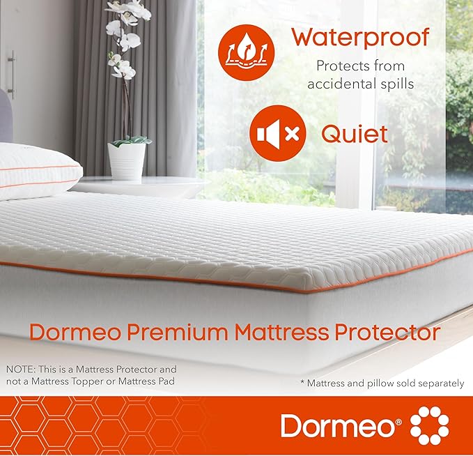 Dormeo Premium Mattress Protector, Twin XL, with Cooling Technology, Waterproof, 80” L x 39” W x 18” H