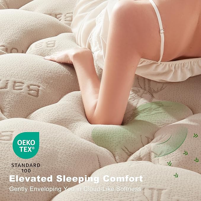 BEDLORE Twin XL Mattress Topper Viscose Derived from Bamboo, Thick Pillow Top Mattress Pad with Deep Pockets for 6-15 inches Mattress, Soft Mattress Topper College Dorm Size for Back Pain(Beige)