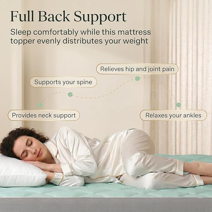 Novilla King 3 Inch Dual Layered Mattress Topper with 2 Inch Gel Memory Foam & 1 Inch Cooling Pillow Top Cover, Pressure Relieving Breathable Bed Topper for Back Pain Support, Certi-Safe