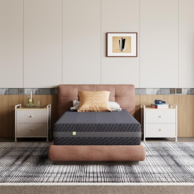 Novilla Twin XL Mattress 8 Inch, XL Twin Gel Memory Foam Mattress for Spinal Alignment & Adaptive Body Support, with Green Tea-Infused Foam, Mattresses in a Box, Medium Firm