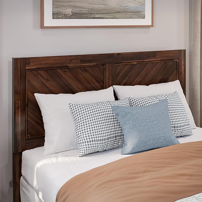 AFI, Canyon Full Solid Wood Rustic Farmhouse Headboard, Barnwood