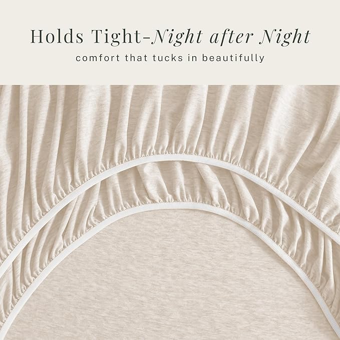 Hearth & Harbor Bed Sheets, Luxury Soft 6 Piece Bed Sheet Set Extra Deep Pocket Fitted Sheets Fits Mattress up to 21", Double Brushed Bedding Sheets & Pillowcases,