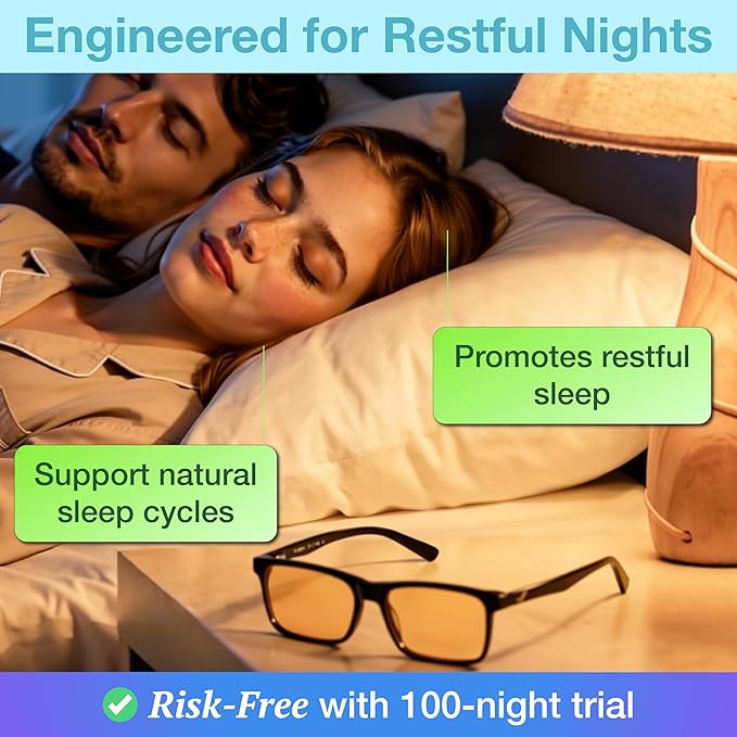 +1.0 +1.5 +2.0 +2.5 Orange Blue Light Blocking Reading Glasses for Better Sleep - Migraine Glasses for Women & Men