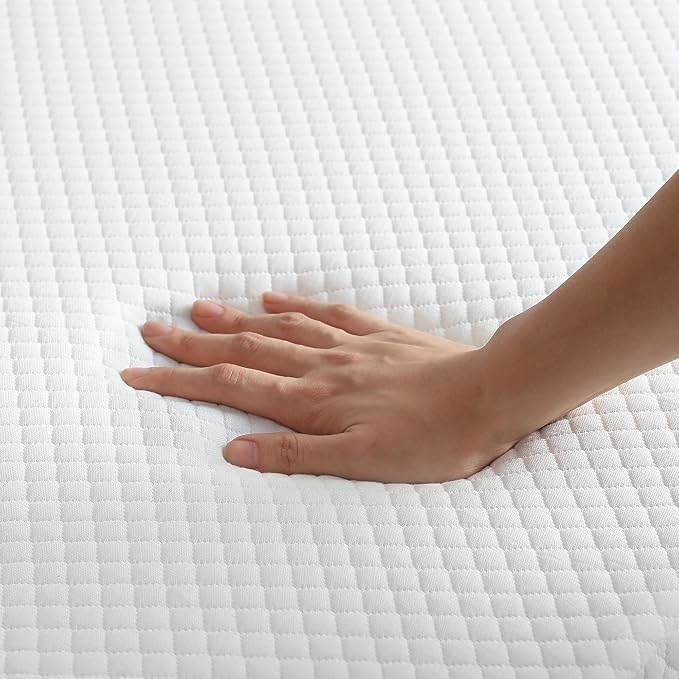 Furinno Tidur Cooling Gel Memory Foam Mattress, 8 Inch, Full, White