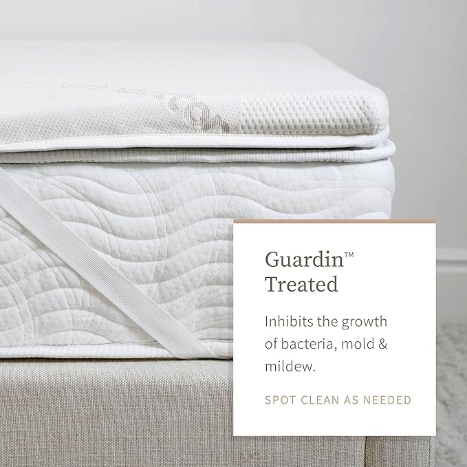 Saatva Graphite Memory Foam Mattress Topper - 3” Memory Foam Layer - Enhanced Comfort & Cooling - Cal King