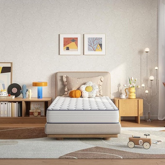 Novilla Twin XL Mattress 8 inch, Hybrid Twin Mattress XL for Kids, Cool Comfort Sleep, Steel Coils for Durable Support, CertiPUR-US Certified Foam, Youth/Guest Rooms, Mattress in a Box