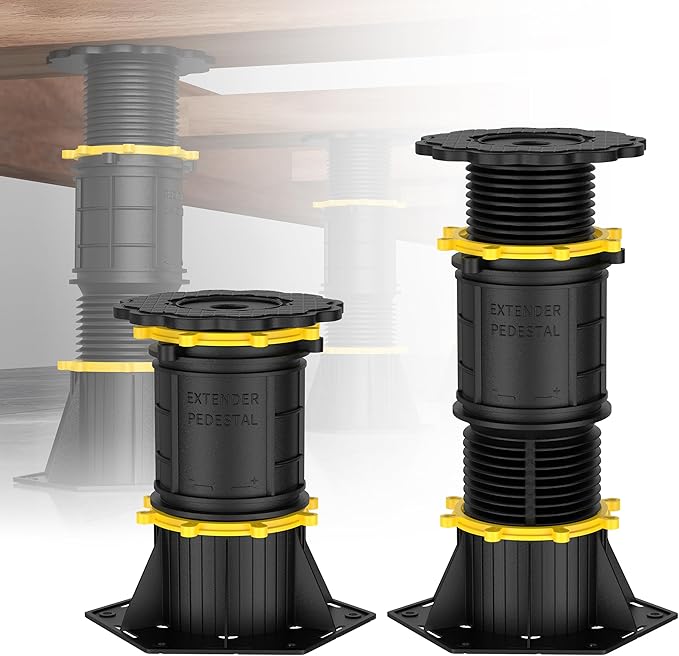 Wlrrcwdttc 2 Pcs Adjustable Height Bed Support Legs 6.9-9.8 inch, Bed Frame Center Support Legs for Bed Frame/Bed Center Slat,Bed Support Reinforcement Parts Bed Slats Support Leg Bed Replacement Legs
