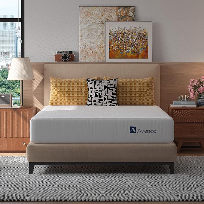 Avenco 10 Inch Full Gel Memory Foam Mattress, Open-Cell Breathable Foam for Cooling Night Sleep, Removable Washable Cover, CertiPUR-US Certified Full Size Mattresses in a Box