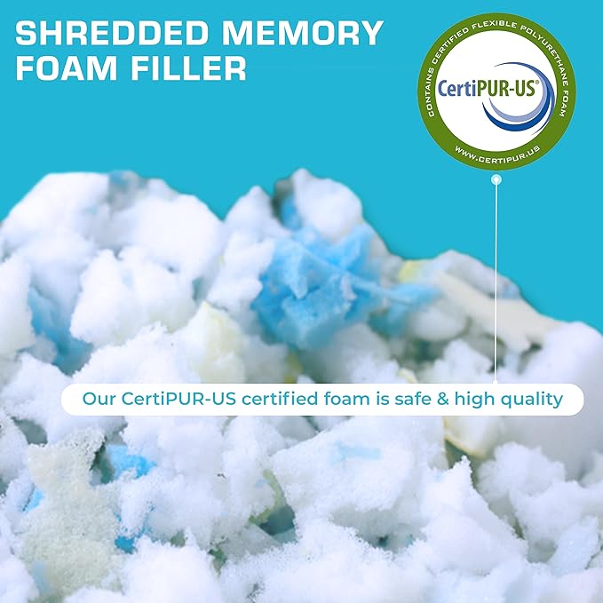 Xtreme Comforts GREENGUARD Certified Queen Size Bed Memory Foam Pillows (2 Pack) | Slim Cooling Pillow for Sleeping on Side, Back & Stomach - Firm and Soft Bed Pillows (USA Made)
