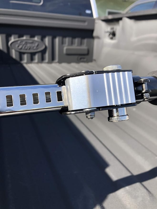 Heavy Duty Truck Cargo Bar - Adjustable QSP-360 Truck Bed Organizer with Weight Capacity 175 lbs. - Self-Locking Spring Ratchet Load Lock Bar - Extends 3.6 to 6 Ft, Ideal for Car, SUV & Truck