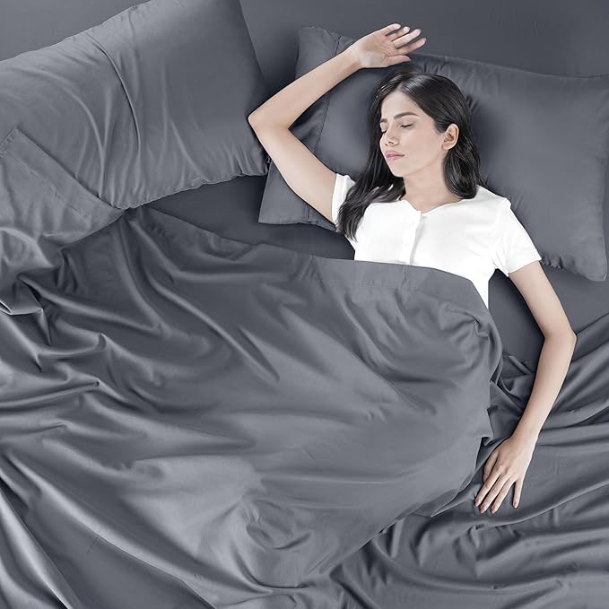 Utopia Bedding King Bed Sheets Set - Pack of 2 Sheet Sets - Perfect for Spa, Hotel, & Guest Bedroom - Brushed Microfiber - Shrinkage and Fade Resistant - Easy Care (Grey)