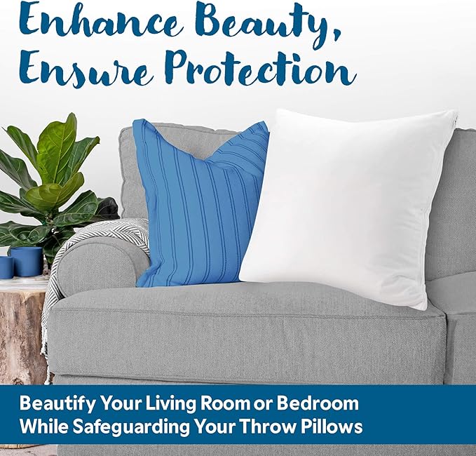 Guardmax Jersey Knitted European Pillow Protector with Zipper - 4 Pack -100% Waterproof, Bed Bug Proof, Dust Mite Proof, & Hypoallergenic Pillow Covers - Premium Zippered Pillow Cases. (26 X 26)
