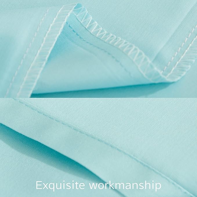 NTBAY Egyptian Cotton King Pillowcases - Set of 2, 500 Thread Count Cotton Pillowcases - Soft and Breathable Envelope Closure Pillow Cases - 20x36 Pillow Covers for Bed, Aqua