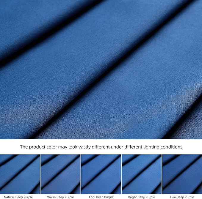 400 Thread Count Cotton Pillow Case King with Zipper, 40" L x 20" W, Cotton Pillow Protectors Cover- Set of 2 - Navy Blue - Pillows Not Included