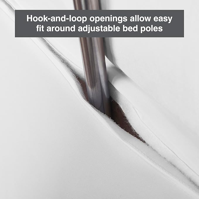 Bed Maker’s Never Lift Your Mattress Bed Skirt for Adjustable Beds, Split Corners, 15 Inch Drop Length, King, White