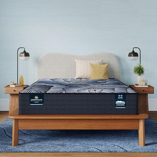 Serta Perfect Sleeper X - Kendall 13" Medium Twin XL Hybrid Mattress - 5 Support Zones and Cooling Tech for a Restorative Sleep - 100 Night Trial, CertiPUR-US Certified