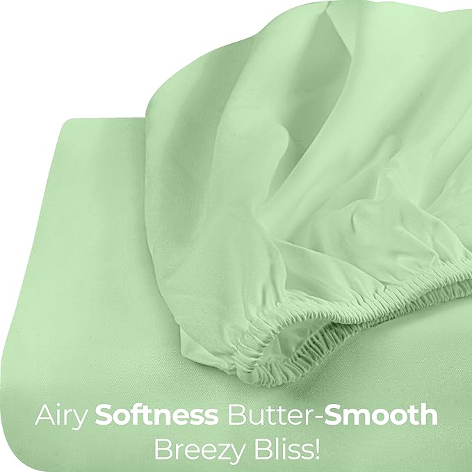 Utopia Bedding Queen Fitted Sheet - Bottom Sheet - Deep Pocket - Soft Microfiber - Shrinkage and Fade Resistant - Easy Care -1 Fitted Sheet Only (Sage Green)