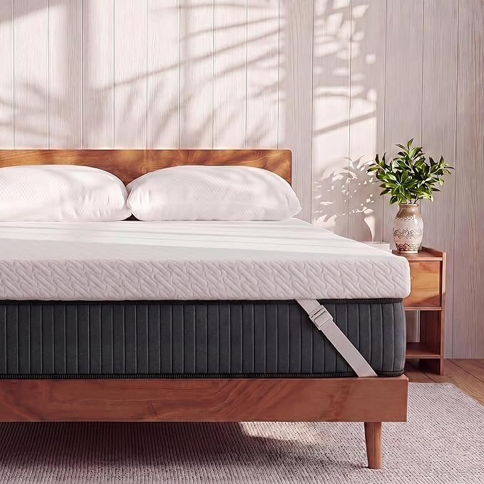 VALUXE 3 Inch Gel Memory Foam Mattress Topper Twin Size High Density Cooling Pad Pressure Relief Bed Topper (with Removable & Washable Bamboo Cover)