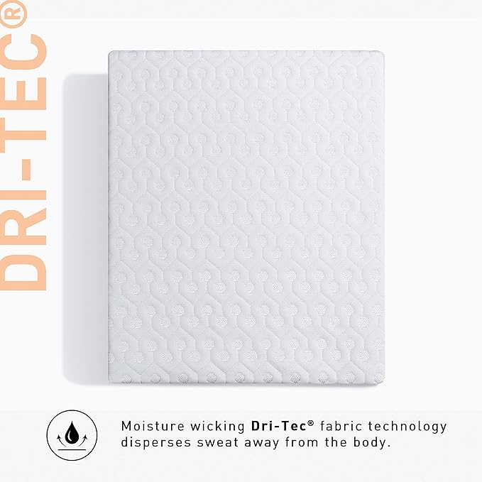 Bedgear Dri-Tec Waterproof Mattress Protector– Cooling Moisture-Wicking Mattress Cover | Breathable Noiseless Mattress Pad with Deep Pocket Fit up to 18" | Adjustable Base & Machine Washable - Twin