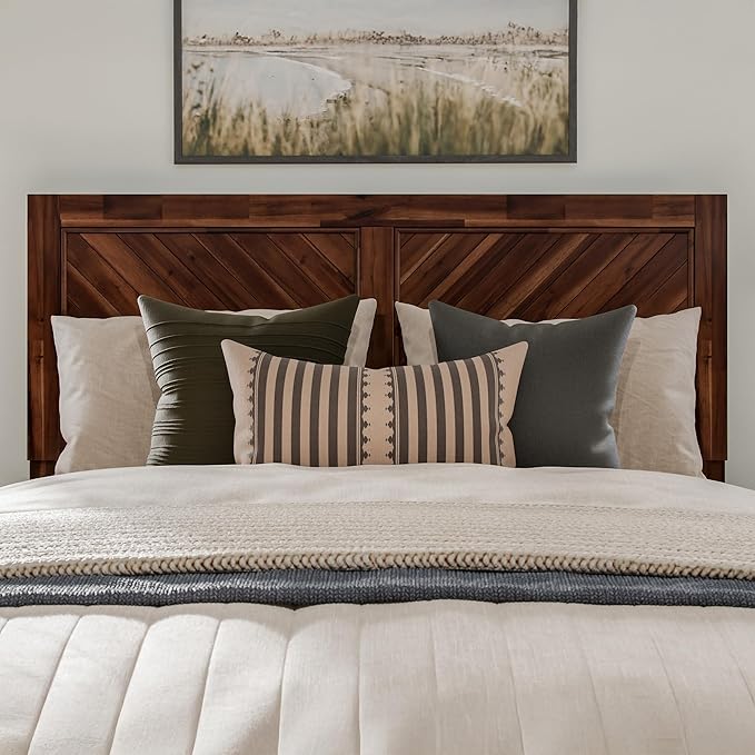 AFI, Canyon Queen Solid Wood Rustic Farmhouse Headboard, Barnwood