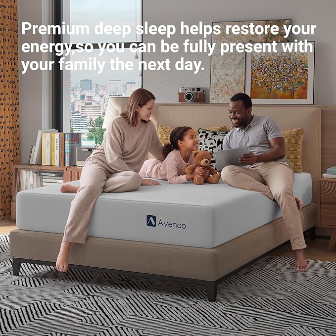 Avenco 12 Inch Full Gel Memory Foam Mattress, Open-Cell Breathable Foam for Cooling Night Sleep, Removable Washable Cover, CertiPUR-US Certified Full Size Mattresses in a Box
