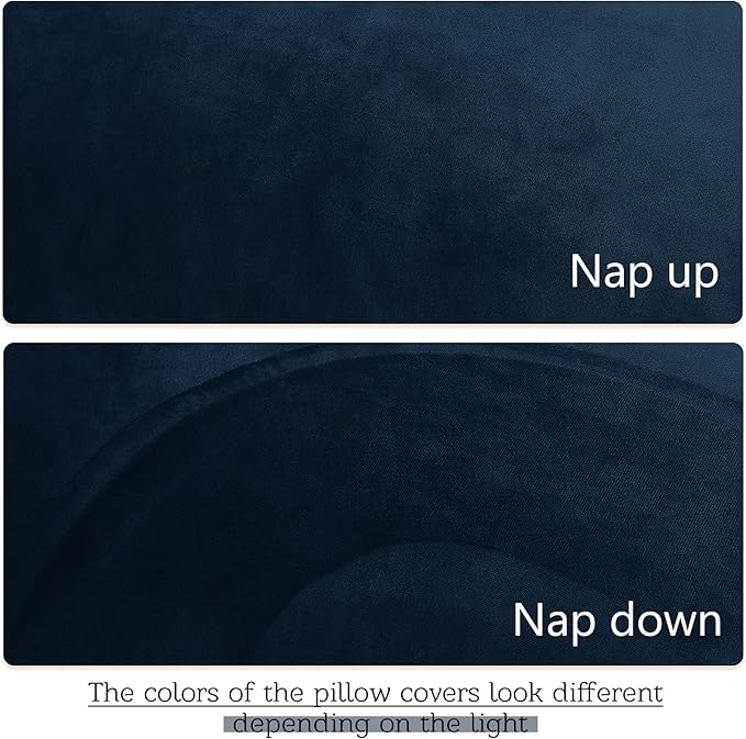 StangH Navy Blue Velvet Body PillowCover, 20 x 54 Pillow Cover, Winter Season Soft Warm Body Pillow Protector Cover for Pregnant Women/Side Sleeper, 20x54 inches, 1 Pc