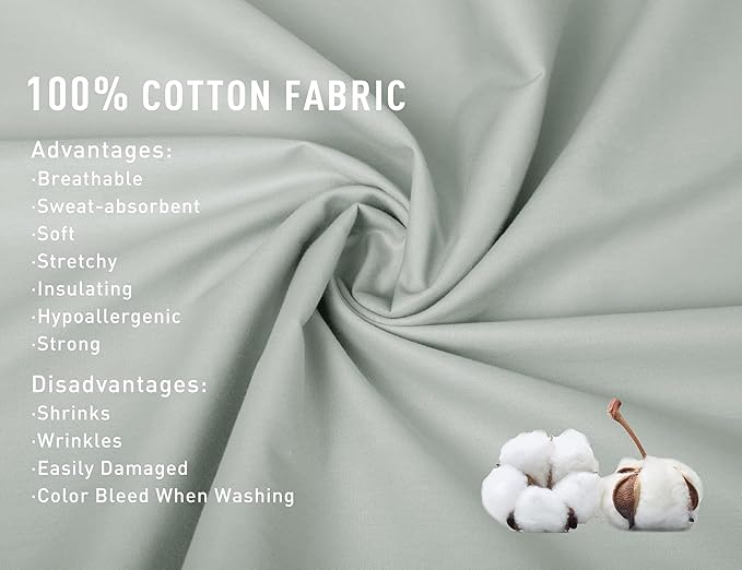 Sunflower Body Pillowcase 100% Cotton Long Pillow Cover/Case Envelope Closure 1 Pack, 20×54 inches Storm Gray, Soft and Breathable