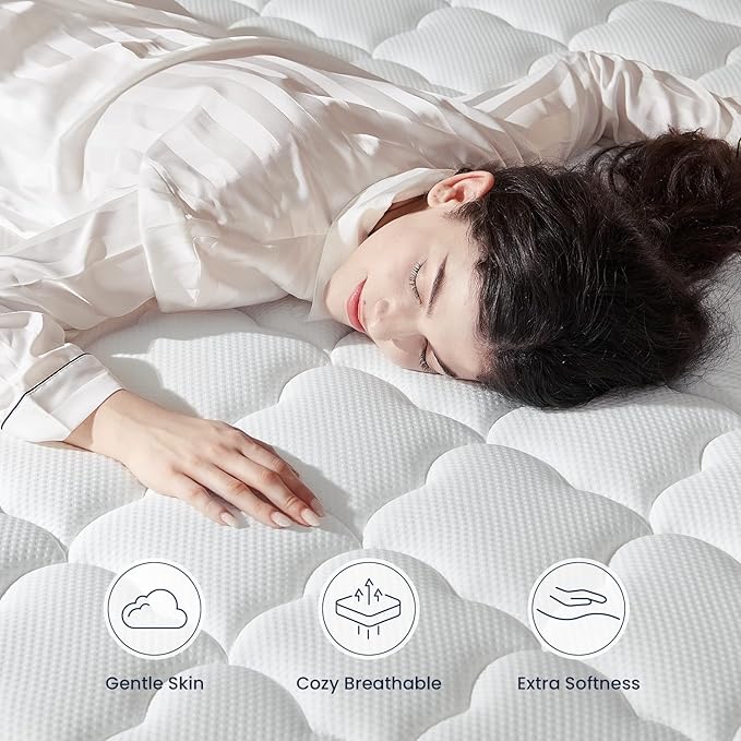 Twin Size Mattress, 12 Inch Gel Memory Foam Sprung Hybrid Mattress, Cooling and Pressure Relief for Breathable Sleep, Certipur-Us Certified, 120-Night Home Trial, Aura Collection