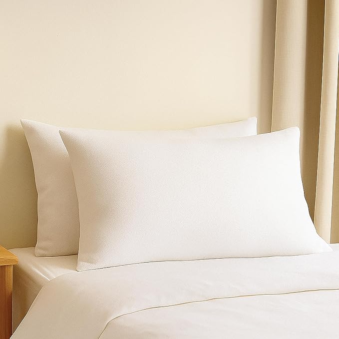 Snuze Terry Pillow Protector 2-Pack Standard/Queen Size (20” x 28”) Waterproof, Zippered, Machine Washable, Hypoallergenic Cover Spill Protection