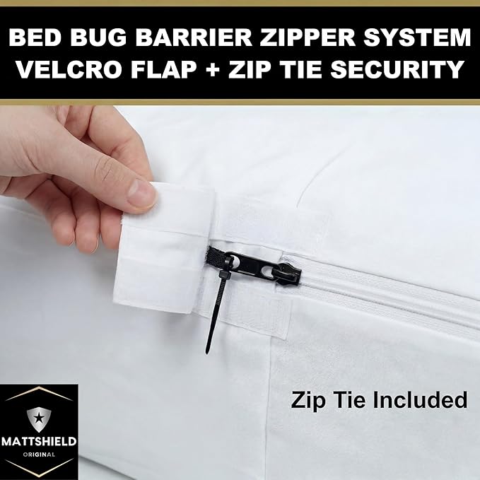 MATTSHIELD Ultimate 3-Piece Kit - Bed Bug-Proof Mattress Cover Calif King 100% Cotton Top + 2 Queen Pillow Protectors with Zipper - 6 Sided Waterproof Encasement, Total Defense Kit