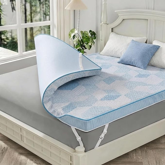 PERLECARE 3 Inch Full Mattress Toppers - Cooling Gel Memory Foam Mattress with Breathable Bamboo Viscose for Pressure Relief, Washable & Non-Slip, CertiPUR-US® Certified & Oeko-Tex