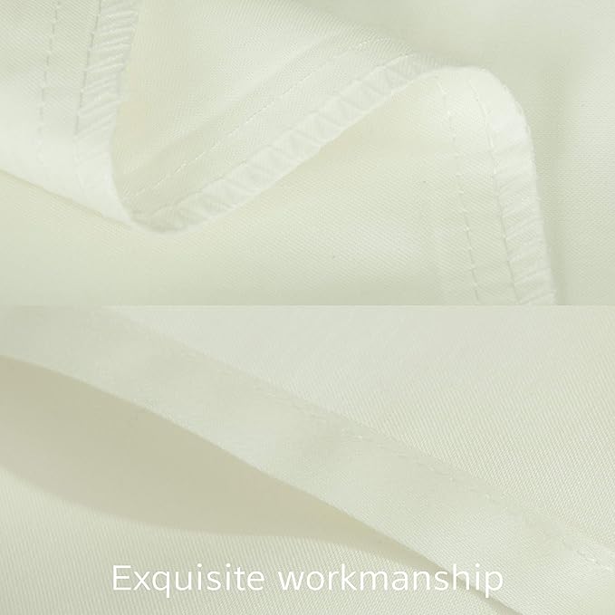 NTBAY Egyptian Cotton Queen Pillowcases - Set of 2, 500 Thread Count Cotton Pillowcases - Soft and Breathable Envelope Closure Pillow Cases - 20x30 Pillow Covers for Bed, Ivory