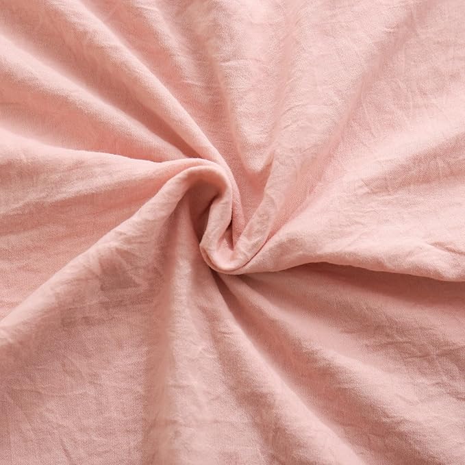 Merryword Pink Pillow Shams Standard Pillowcases 20x26inch Pink and White Reversible Cute Pillow Cover Set of 2 Soft Shabby Chic Ruffled Pillowcases