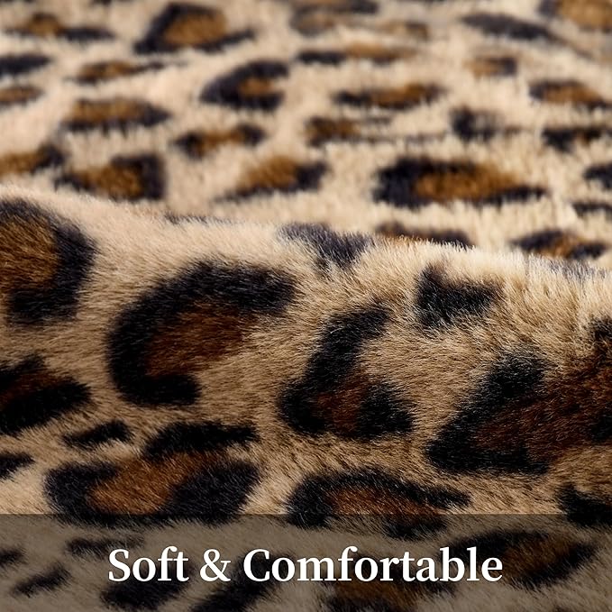 GALMAXS7 Cheetah Pillow Covers 12x20 Faux Fur Throw Pillow Covers Set of 2 Leopard Couch Pillow Covers Fluffy Soft Decorative for Home Living Room Bedroom