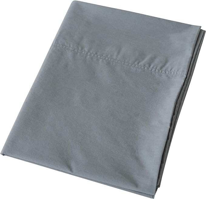 WhatsBedding Body Pillow Cover Cotton Fabric, Long Pillowcase Breathable & Skin-Friendly, Envelope Closure - Grey (20x54 inch)