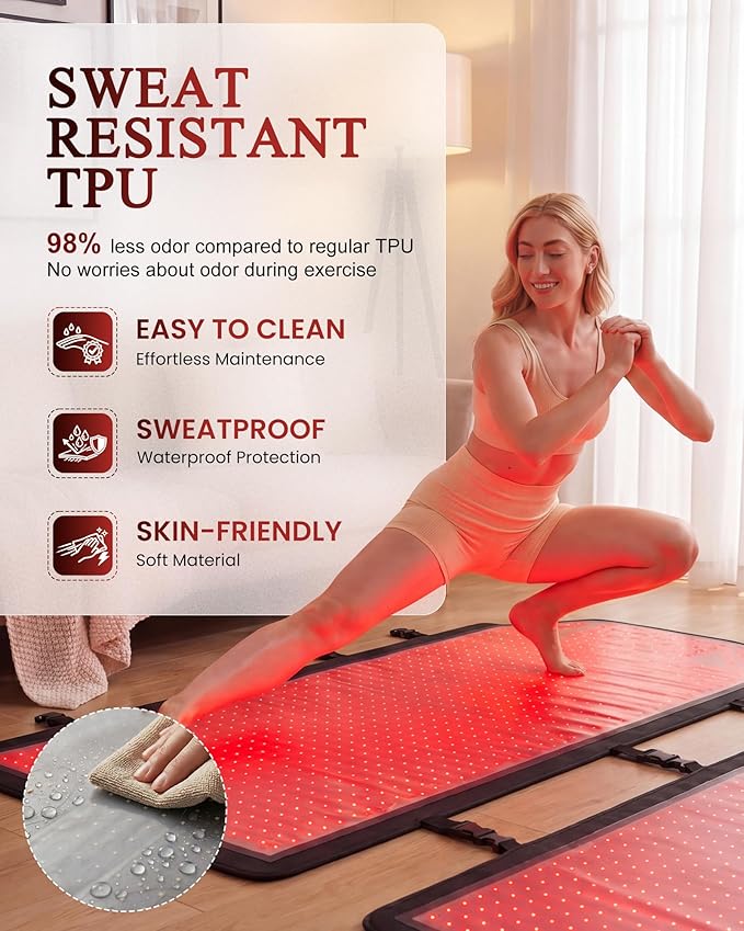 FSA&HSA Eligible Red Light Therapy Mat Full Body, 72"x33" Red Light Therapy for Body with 2625 LEDs, 660nm & 850nm Infrared Light Blanket for Muscle Relaxation, Better Sleep & Home Use