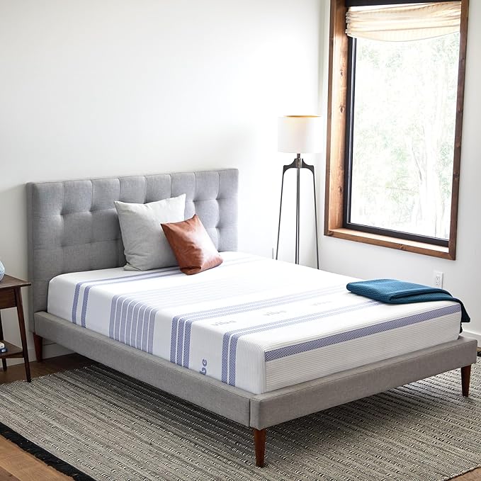 Vibe 12-Inch Gel Memory Foam Mattress - Cooling Gel - Pressure-Relieving Support - Medium-Firm Feel - CertiPUR-US Certified - Bed-in-a-Box - California King Size