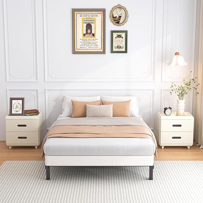 ROIL 5 Inch Twin Size Box Spring, Heavy Duty Metal Low Profile Bed Base Mattress Foundation with Fabric Cover, 3500lbs Max Weight Capacity, Easy Assembly, Noise Free, Non-Slip