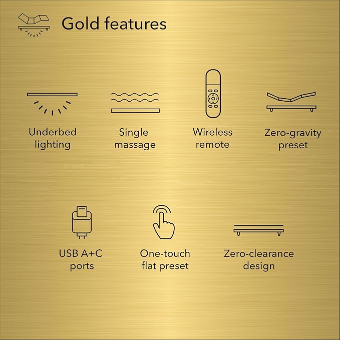 Serta baselogic Level 3 Adjustable Base Bed Frame - King - Head & Foot Adjustability, Wireless Remote, Zero-Gravity and 3 Memory Presets, Single Massage Setting, and USB A&C Charging Ports