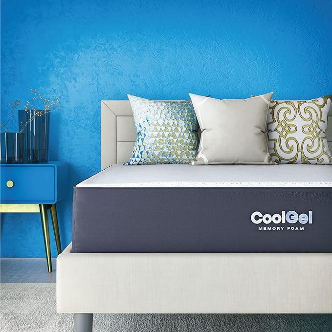 COOL GEL Memory Foam 10-Inch Mattress, CertiPUR-US Certified, Mattress in a Box, King, White