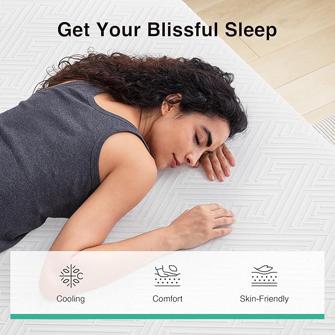 Novilla 10 Inch Twin Size Memory Foam Mattress in a Box, Back Pain Relief & Body Support, Grey, CertiPUR-US Certified