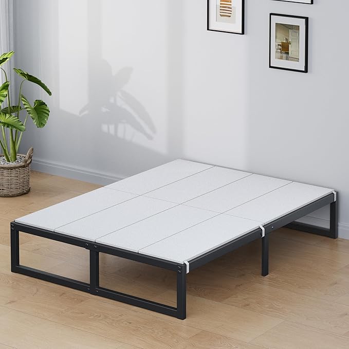 Lutown-Teen Bunkie Board California King Under Mattress High-Density Polymer Cal King Bunkie Board Anti-Sag, Breathable, Moisture Resistant, Noise Minimizing, White