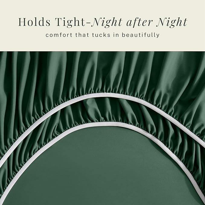 Hearth & Harbor Bed Sheets, Luxury Soft 6 Piece Bed Sheet Set Extra Deep Pocket Fitted Sheets Fits Mattress up to 21", Double Brushed Bedding Sheets & Pillowcases,