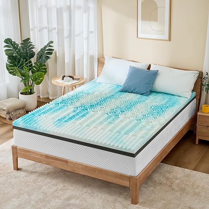 Firm Mattress Topper Full Size 3 Inch, Pain Relieving Foam Bed Topper for Extra Support, 5-Zone Memory Foam&High-Density Foam Mattress Pad, CertiPUR-US Certified