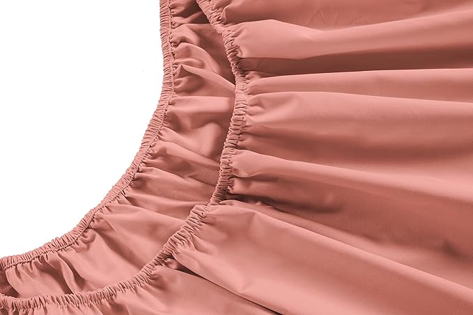 LANE LINEN King Size Bed Sheets – 450 Thread Count Long-Staple 100% Cotton, Ultra Soft & Breathable Sheets for Hotel Quality Luxury, Durable Sheets for Everyday Use, 15" Deep Pocket – Rose Dawn