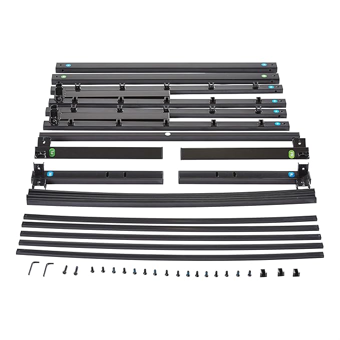 Amazon Basics Sturdy Heavy-Duty Non-Slip Platform Bed Frame, Steel Slat Support, Noise Free, Easy Assembly, 18 Inch Storage Height, Twin Size, Black